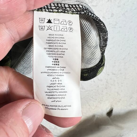 Michael Kors Dress Just Above the Knee Woman's XXL Green White Plaid Long Sleeve - Picture 8 of 14